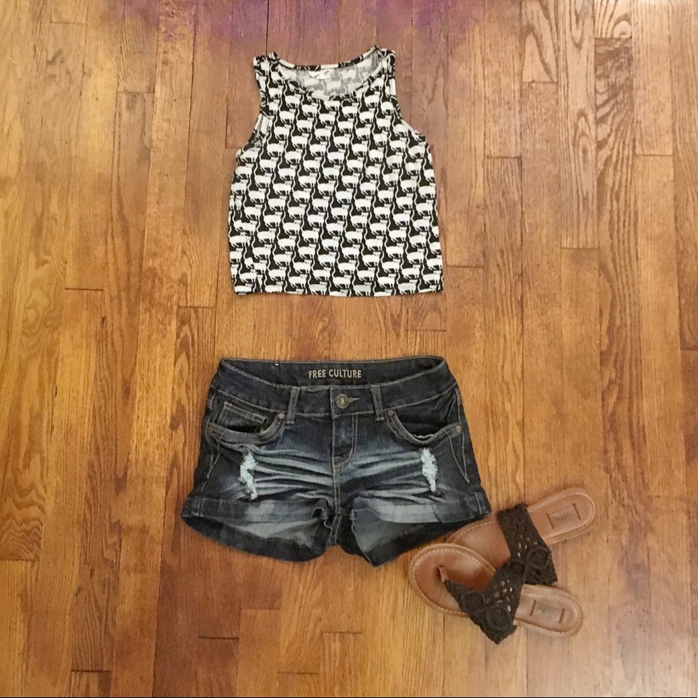 Free Culture Embellished Jean Shorts - Size 5
